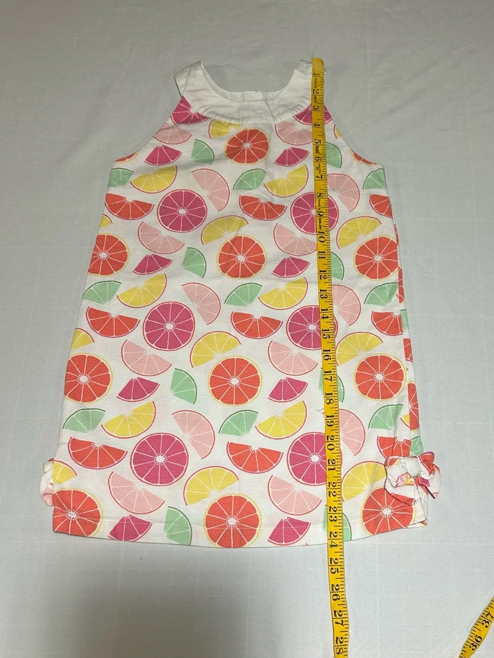 Gymboree Girls 6 White Fruit Punch Citrus Halter Dress Classic Summer Party